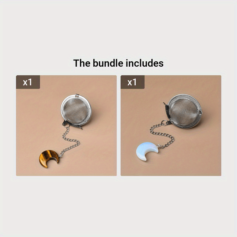 Crystal Moon Tea Infuser, Loose Leaf Tea Steeper, Cute Tea Strainer, Rough Crystal Tea Ball, Raw Stone Tea Steeper, Tea Lover Gift