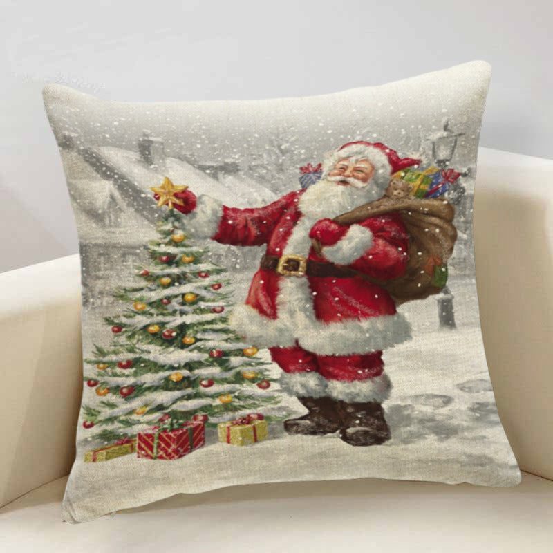 Santa Claus Pillowcase Cushion Cover