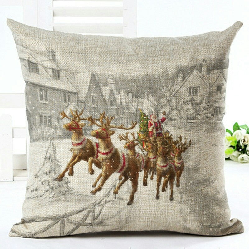 Santa Claus Pillowcase Cushion Cover