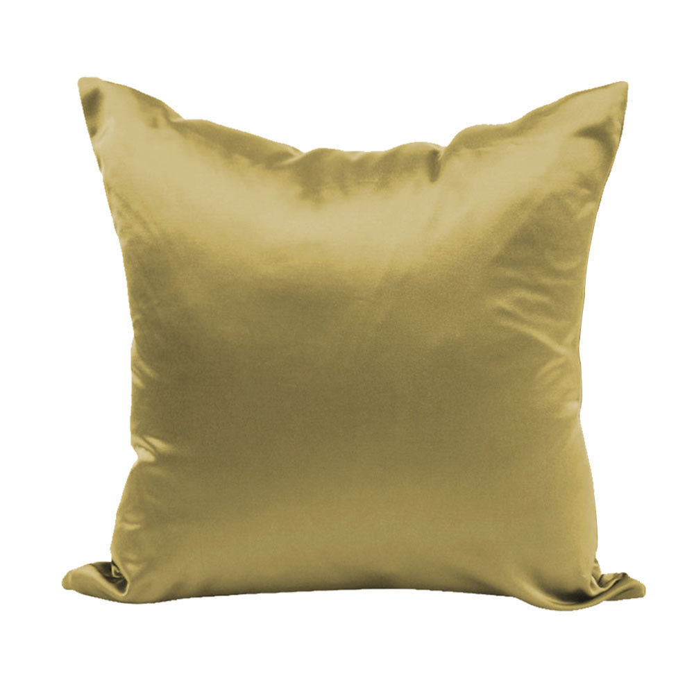 Solid Color Imitation Silk Sofa Cushion Cover
