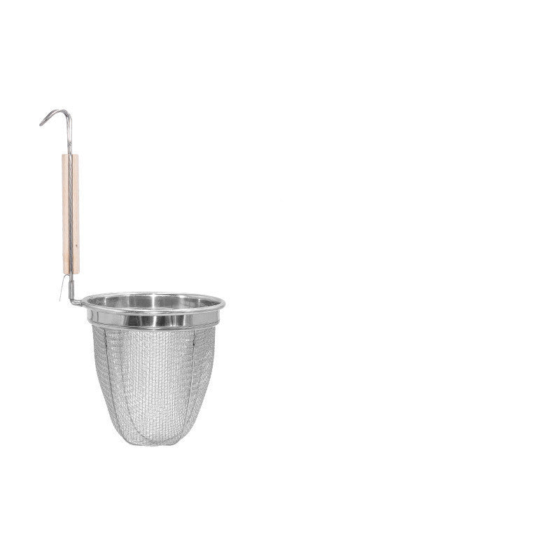 Stainless Steel Mesh Spider Food Dumpling Noodle Strainer 6-Inch Strainer Basket with Hook Handle