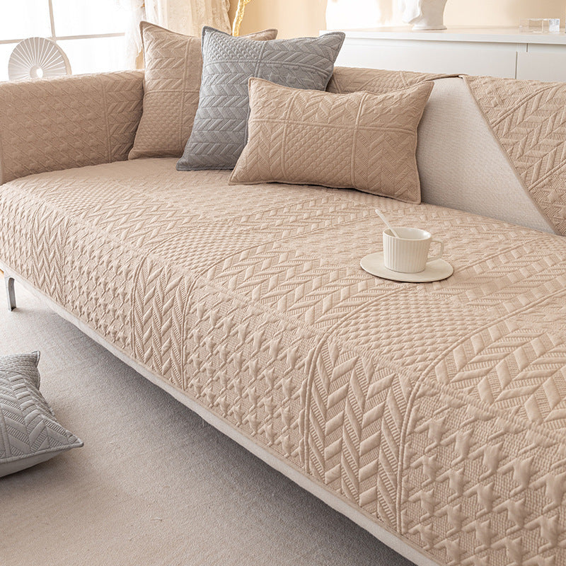 Fabric Cotton Simple Cover Non-slip Sofa Cover