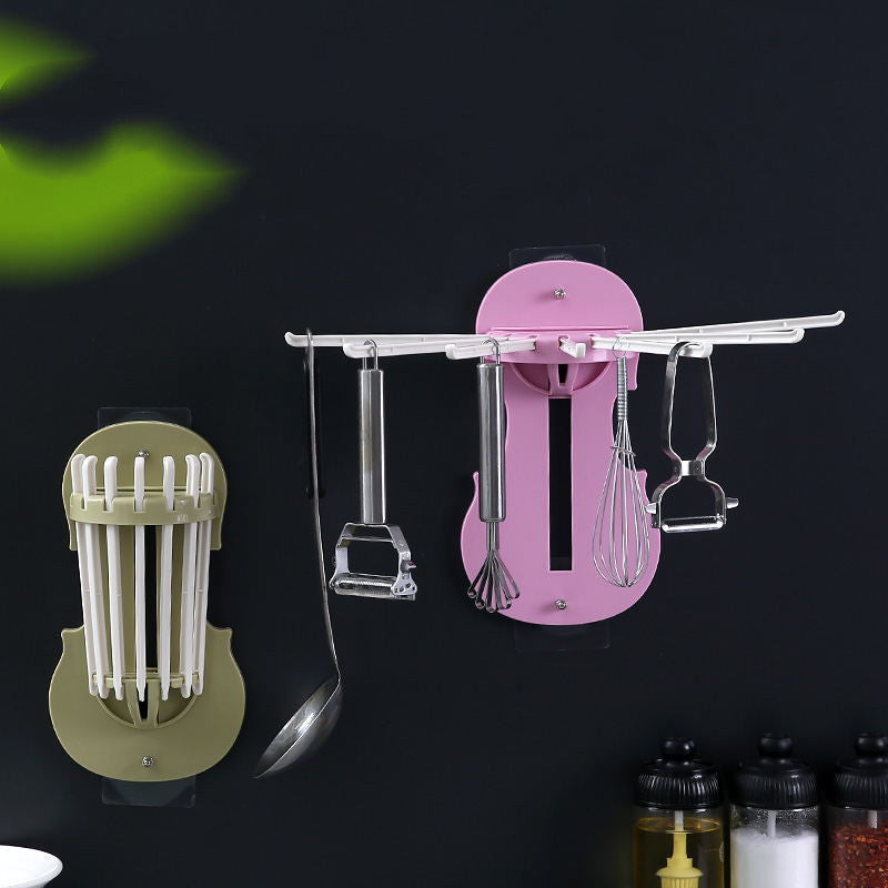 Kitchen storage rack seamless wall hanging