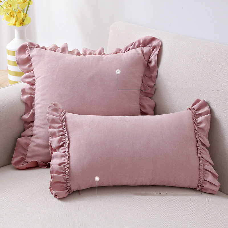Pillowcase Small Cushion Pillow Suede Sofa Bedside Pillowcase