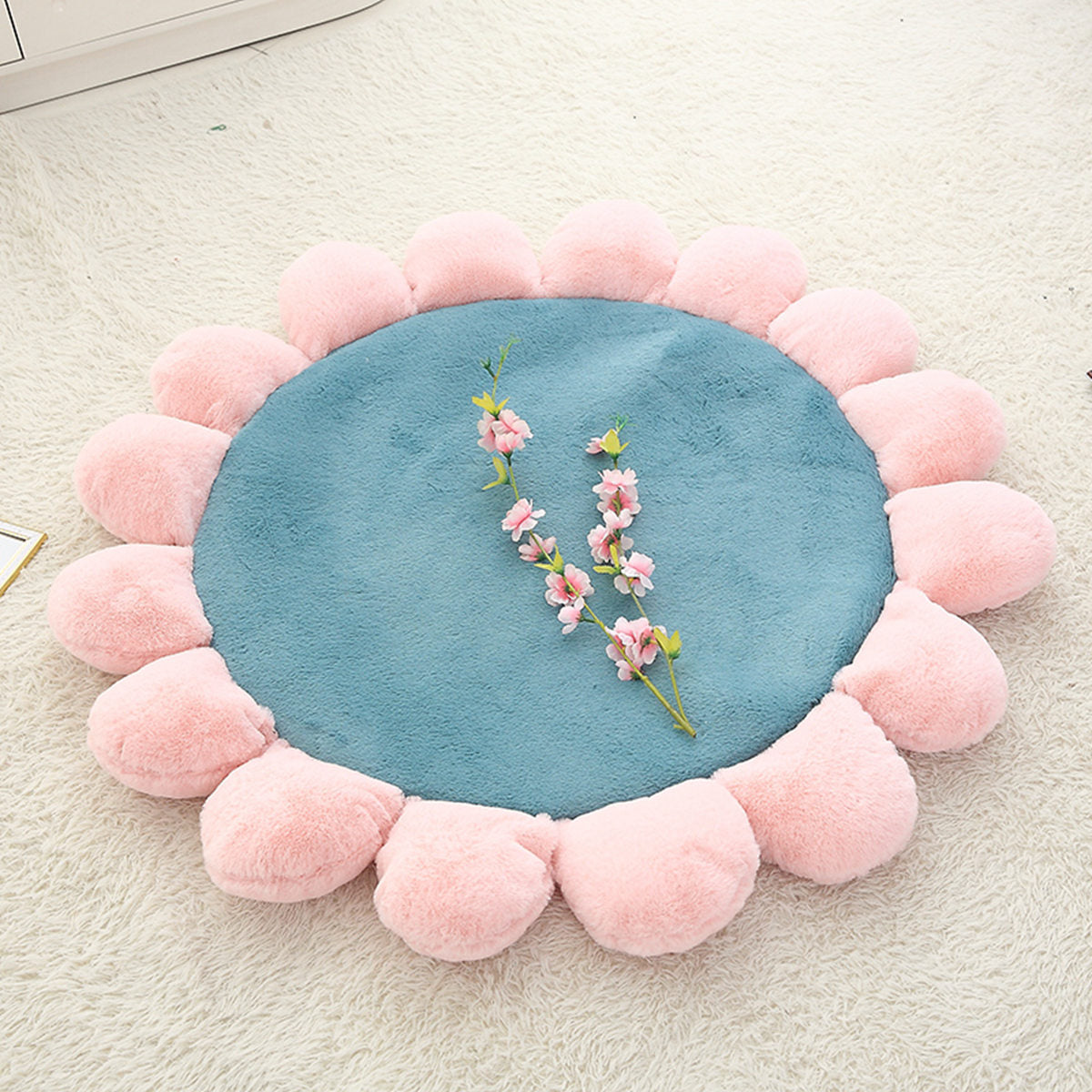 Flower Children's Cushion And Floor Mat Plush Toy
