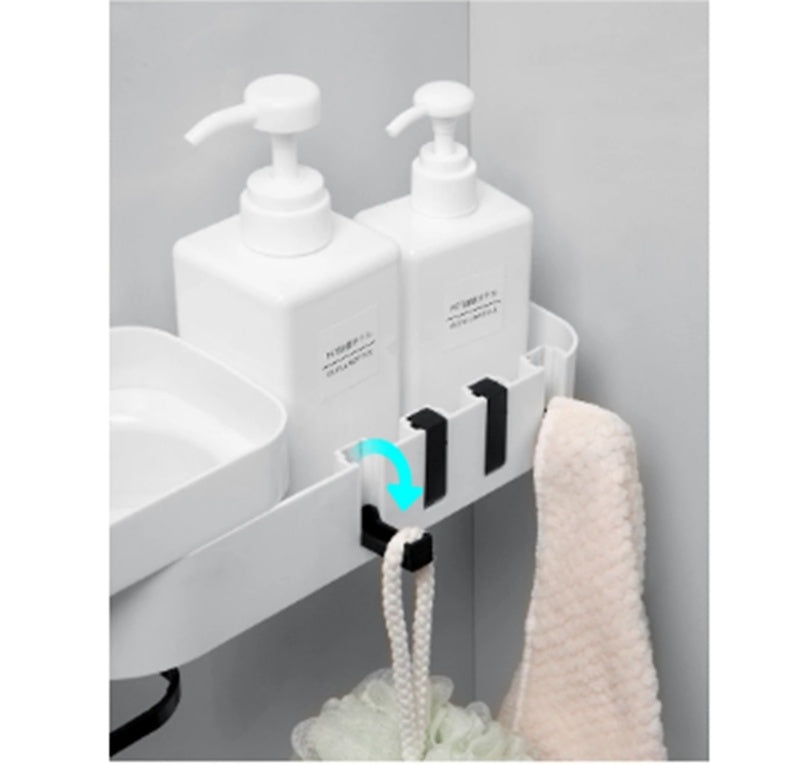 Shelf Wall Hanging Free Perforation Wall Corner Storage Shelf Rotating Rack