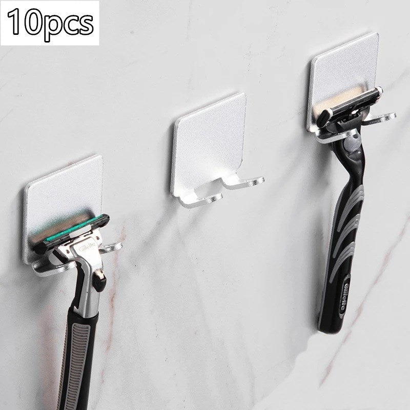 Hole-free Shaver Rack Storage Hook Wall