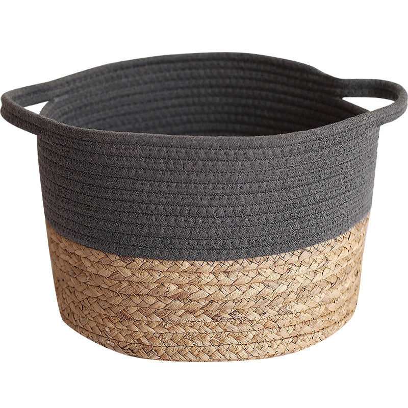 Nordic Household Floor-To-Ceiling Folding Dirty Clothes Hamper Large Closet Cloakroom Children'S Toys And Sundries Storage Basket Cotton Thread