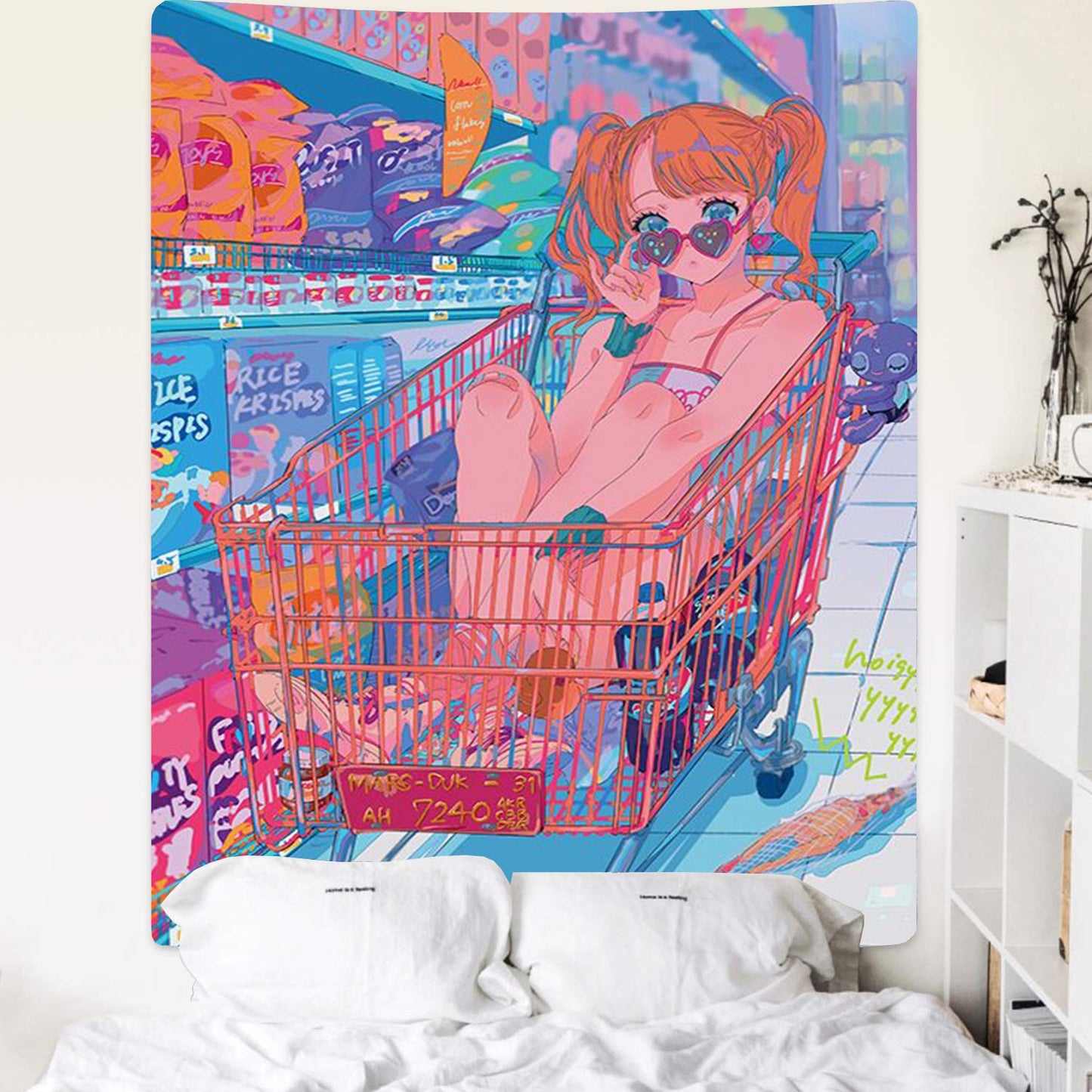 Two-Dimensional Girl Wall Decoration
