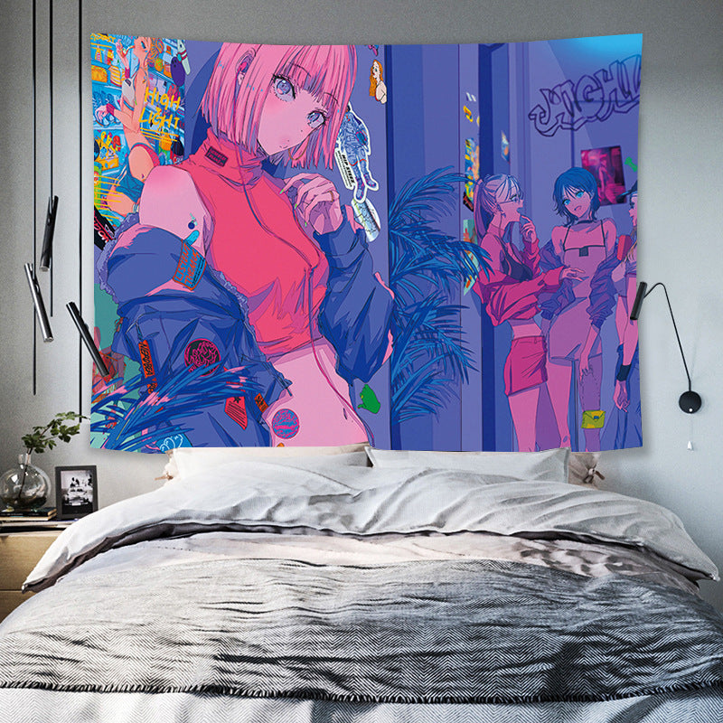 Two-Dimensional Girl Wall Decoration