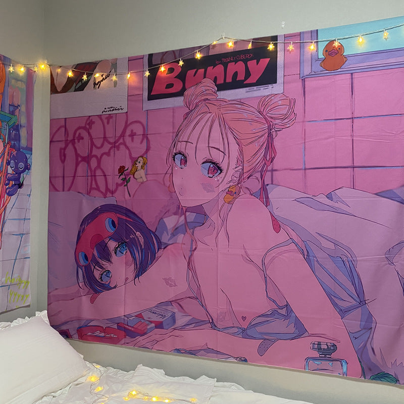 Two-Dimensional Girl Wall Decoration