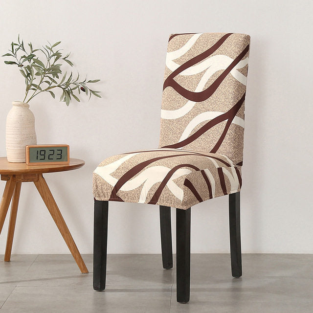Spandex Elastic Printing Dining Chair Cover