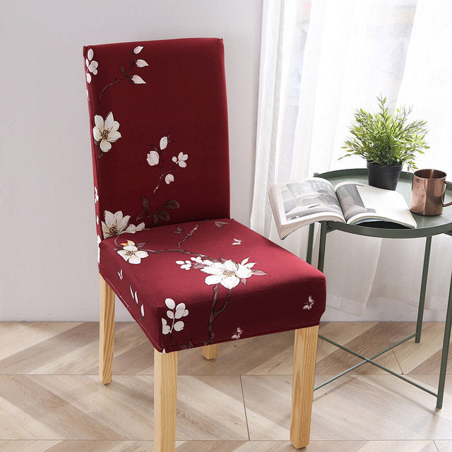 Spandex Elastic Printing Dining Chair Cover