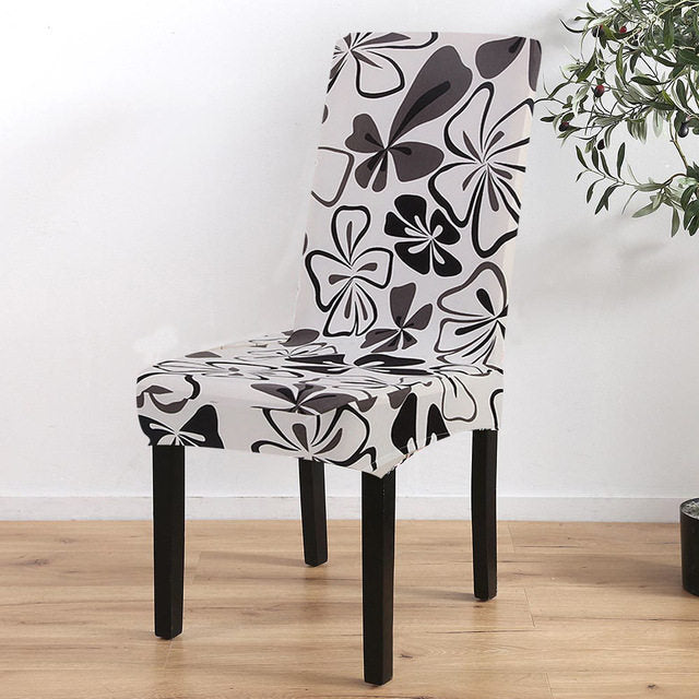 Spandex Elastic Printing Dining Chair Cover