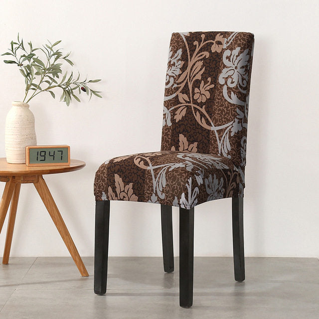 Spandex Elastic Printing Dining Chair Cover