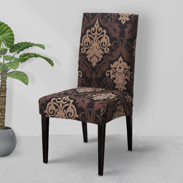 Spandex Elastic Printing Dining Chair Cover