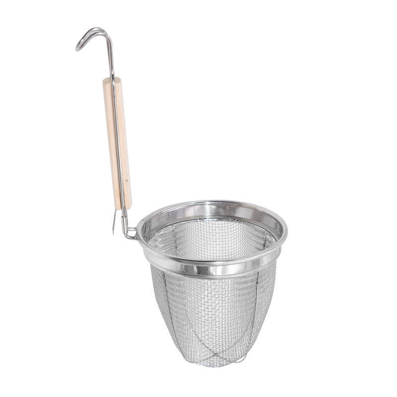 Stainless Steel Mesh Spider Food Dumpling Noodle Strainer 6-Inch Strainer Basket with Hook Handle