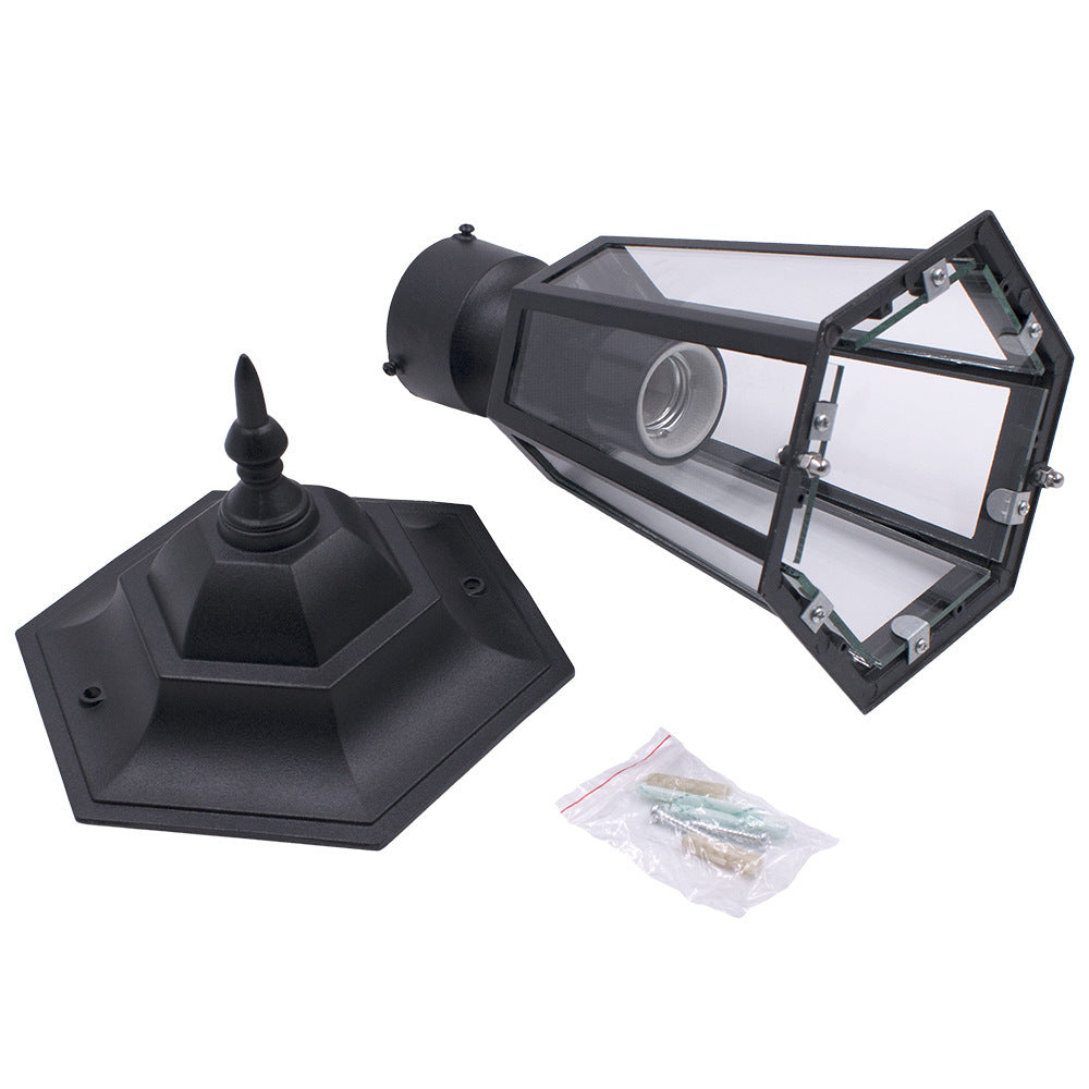 Column hexagonal wall lamp