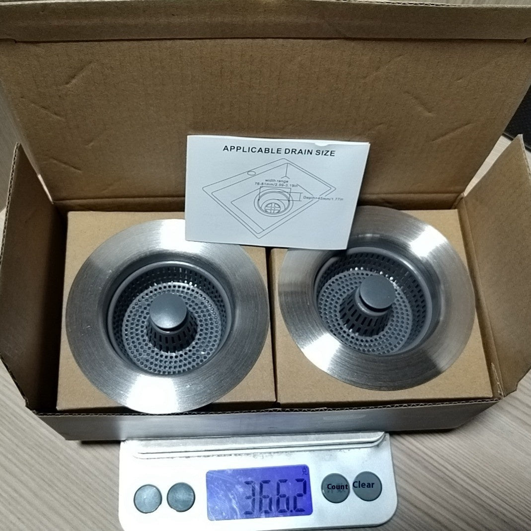 Stainless Steel Kitchen Bounce Core Sink Strainer Drain Cap