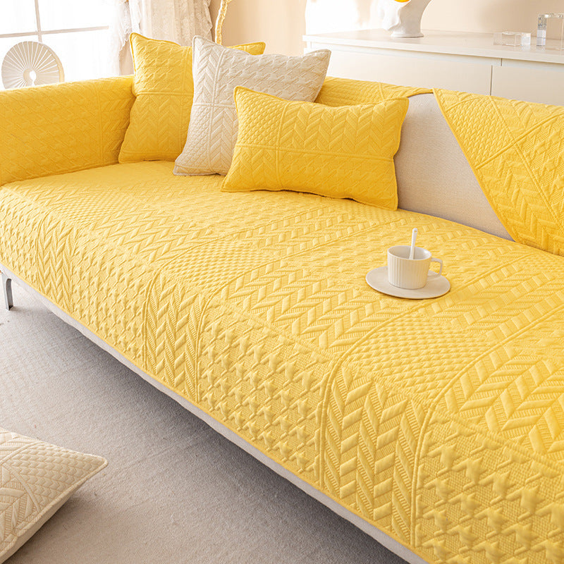 Fabric Cotton Simple Cover Non-slip Sofa Cover