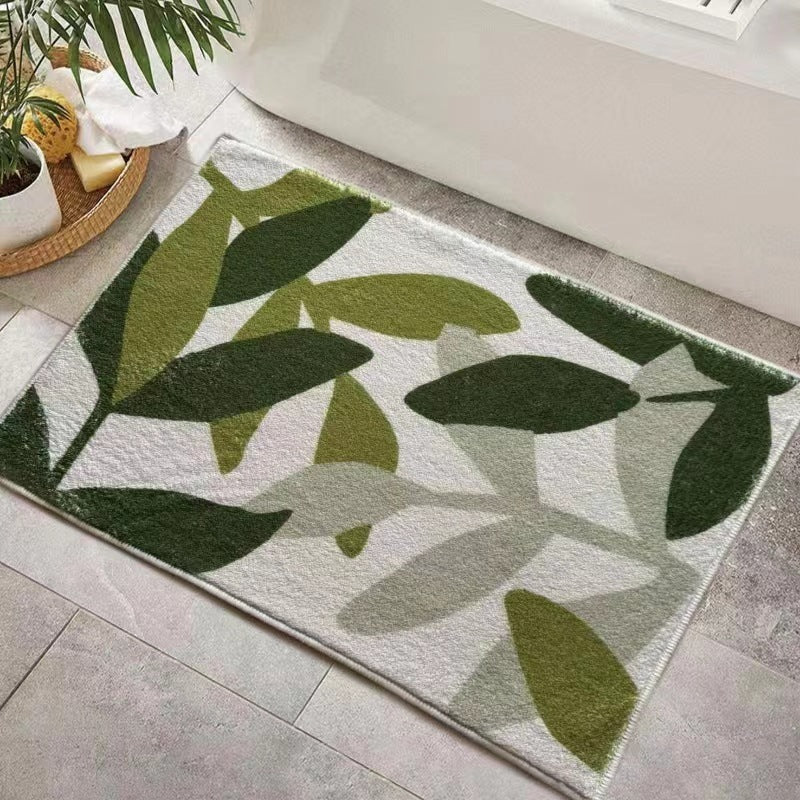 Bathroom Non-slip Decorative Cashmere-like Carpet Bathroom Absorbent Stain-resistant Floor Mat