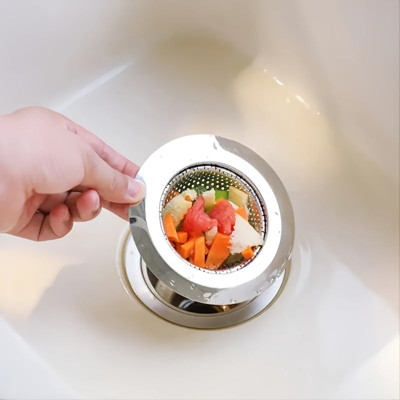 Buy 1 Get 1 Free, total of 2 pcs Large Wide Rim Stainless Steel Kitchen Sink Strainer - 4.5" Diameter Food Catcher for Most Sink Drains, Steel Sink Filter, Kitchen Sink Basket Strainer, Effective Drain Protector and Clog Prev
