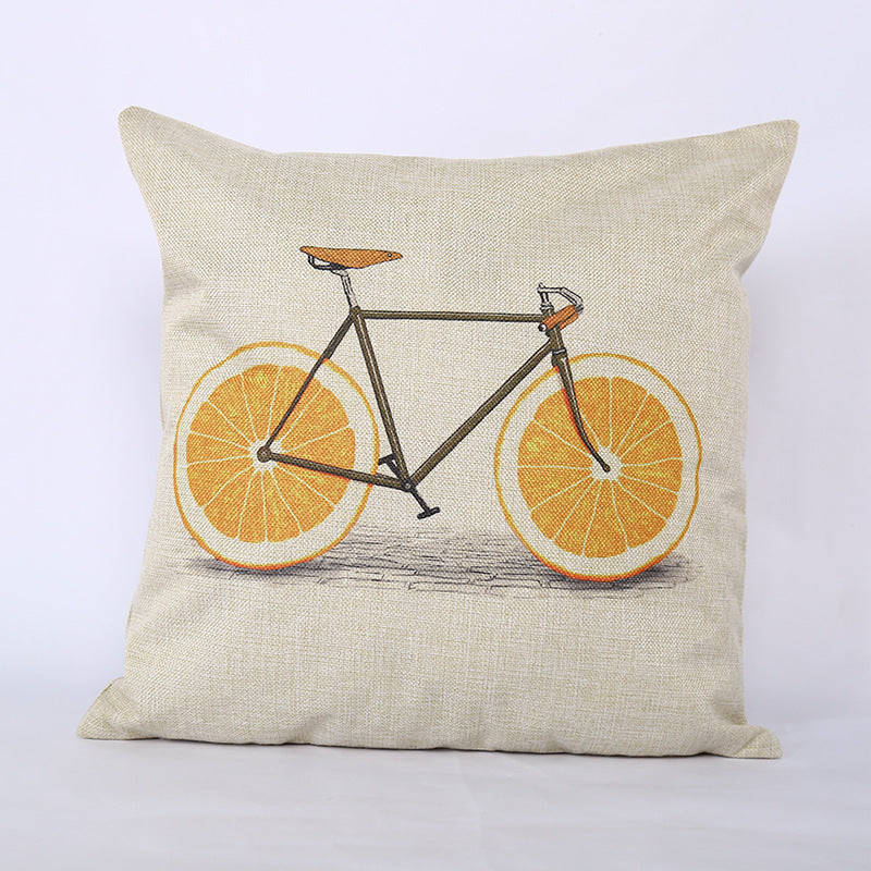 Home Soft Decoration Office Pineapple Single Car Sofa By Pillow Case Square Linen Pillowcase Car Cushion Wholesale