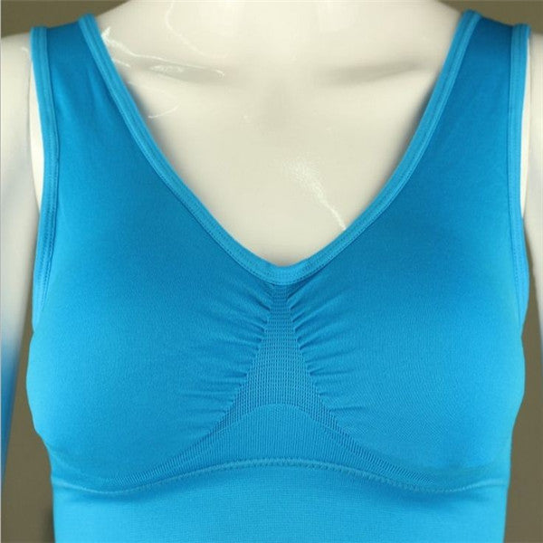 Women Yoga Tank Tops Sports Bra Workout Fitness Running Crop Top