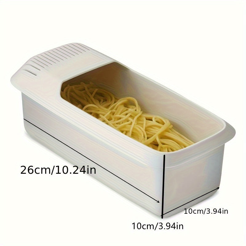 1pc, Microwave Pasta Cooker, Microwave Pasta Cooker With Strainer, Heat Resistant Pasta Boat Steamer, Spaghetti Noodle Cooking Box Tool, Kitchen Utensils, Apartment Essentials, College Dorm Essentials, Ready For School, Back