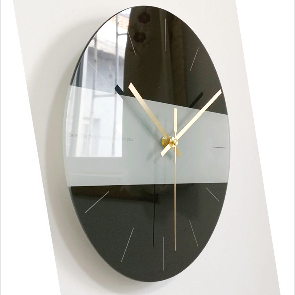 Tempered glass wall clock