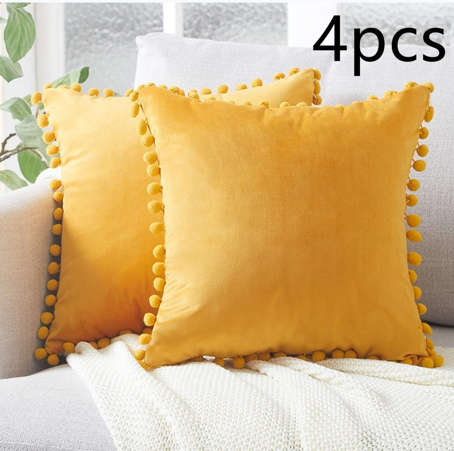 Wind Velvet Solid Color Cushion Cover For Office