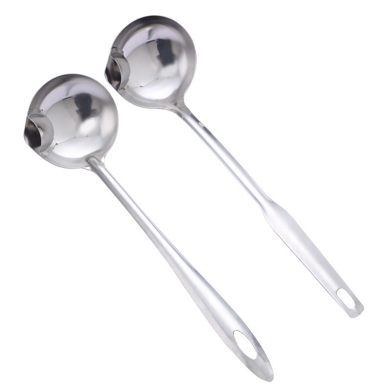 Stainless Steel Grease Strainer Long Handle Household Ladle Oil Filter