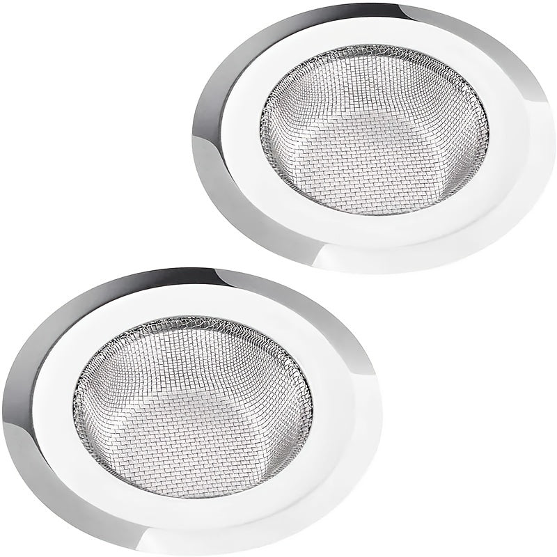 Buy 1 Get 1 Free, total of 2 pcs Large Wide Rim Stainless Steel Kitchen Sink Strainer - 4.5" Diameter Food Catcher for Most Sink Drains, Steel Sink Filter, Kitchen Sink Basket Strainer, Effective Drain Protector and Clog Prev