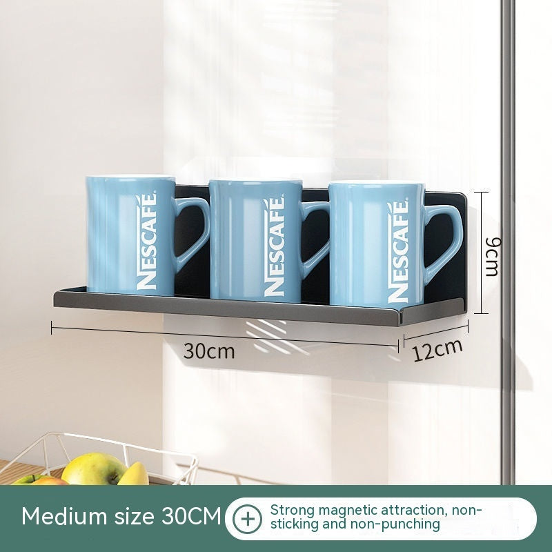 Refrigerator Magnetic Storage Box Side Storage Household Magnetic Storage Rack Cup Drainer Punch-free Hanging Cup