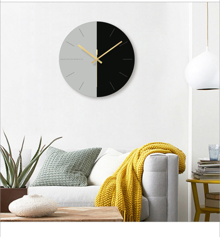 Tempered glass wall clock
