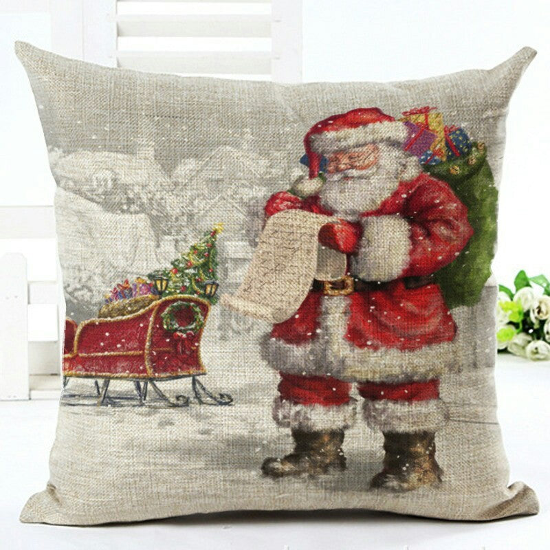 Santa Claus Pillowcase Cushion Cover