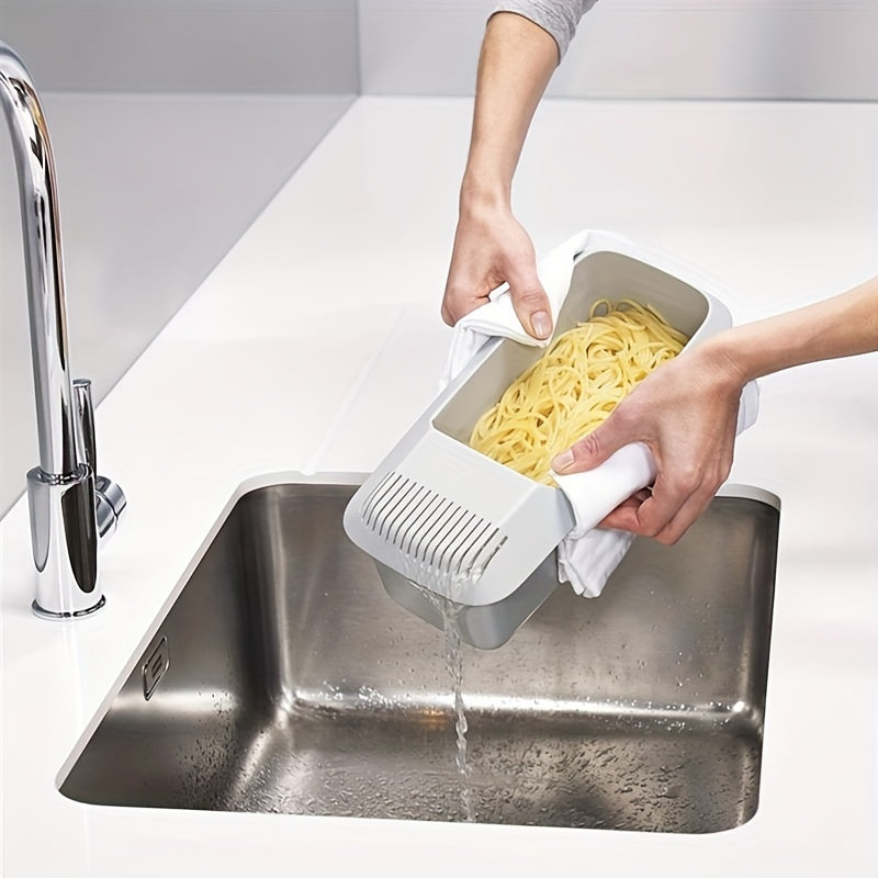 1pc, Microwave Pasta Cooker, Microwave Pasta Cooker With Strainer, Heat Resistant Pasta Boat Steamer, Spaghetti Noodle Cooking Box Tool, Kitchen Utensils, Apartment Essentials, College Dorm Essentials, Ready For School, Back
