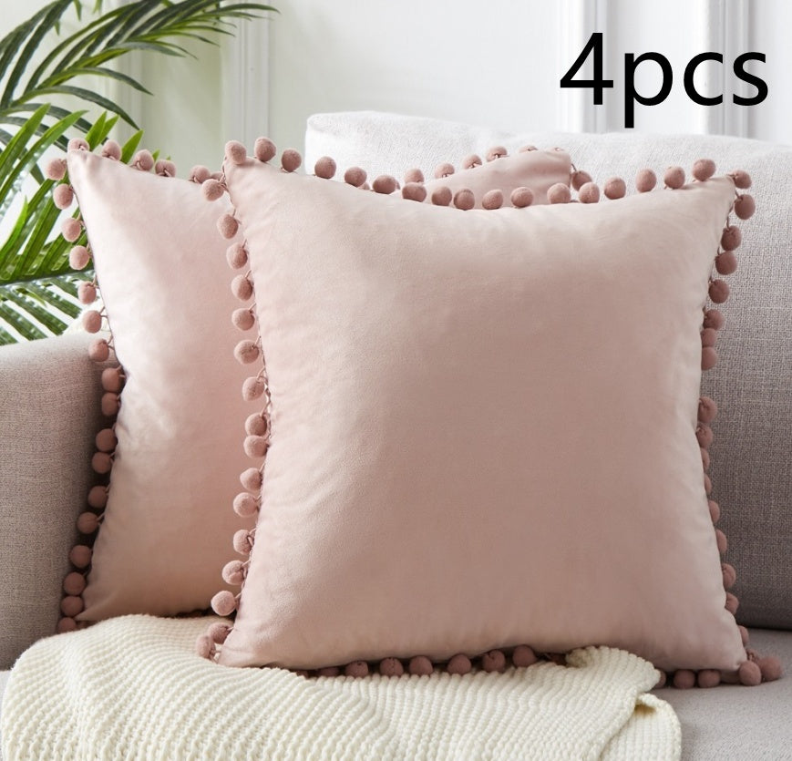 Wind Velvet Solid Color Cushion Cover For Office