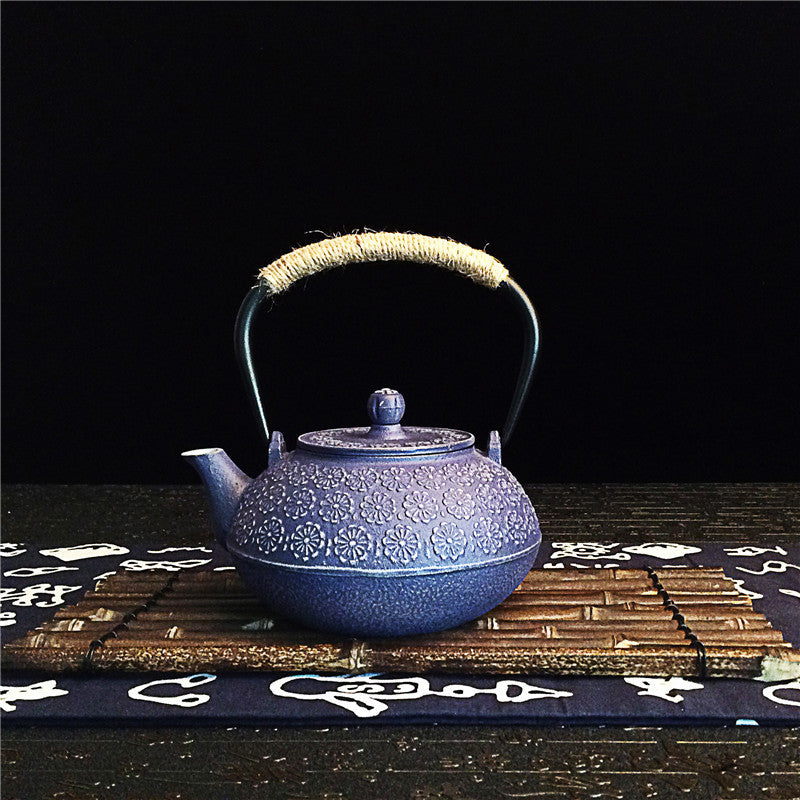 Uncoated Pig Iron Pot Kung Fu Tea Set With Strainer