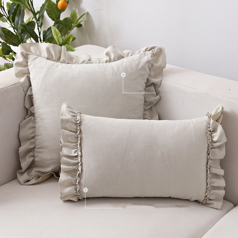 Pillowcase Small Cushion Pillow Suede Sofa Bedside Pillowcase