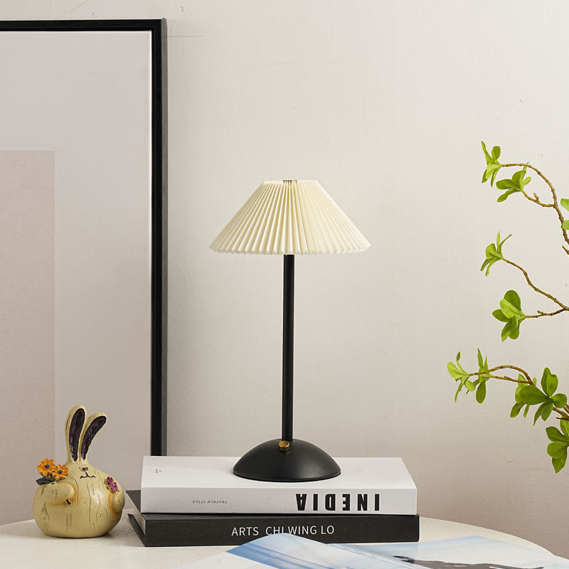 Bedroom Bedside Lamp Pleated Atmosphere Charging