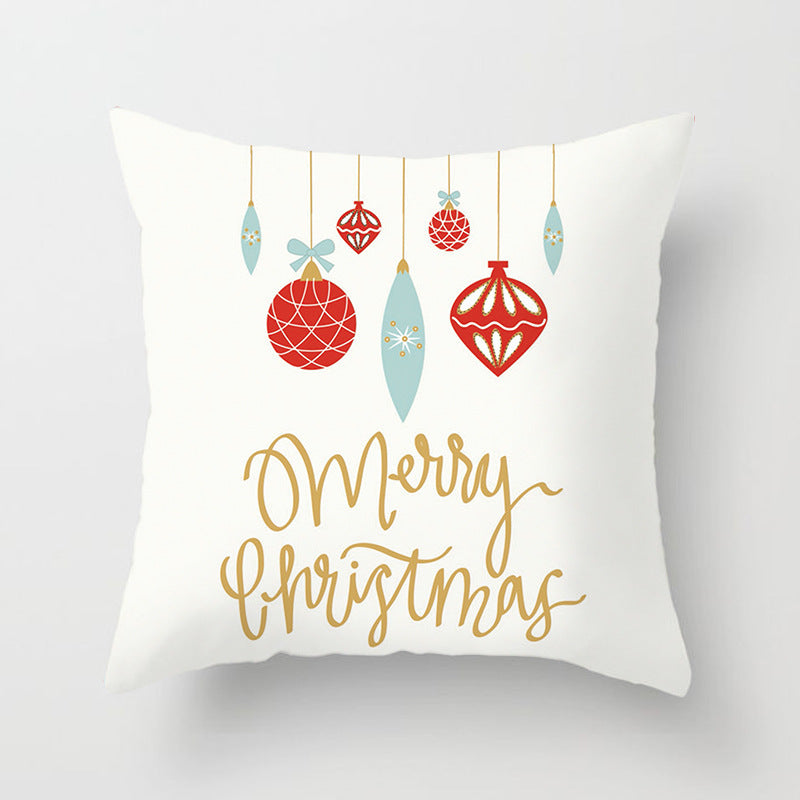 Christmas Nordic Style Peach Skin Fabric Pillow Cover Car Home Sofa Cushion Cover