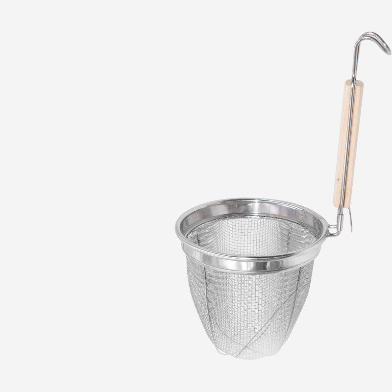 Stainless Steel Mesh Spider Food Dumpling Noodle Strainer 6-Inch Strainer Basket with Hook Handle