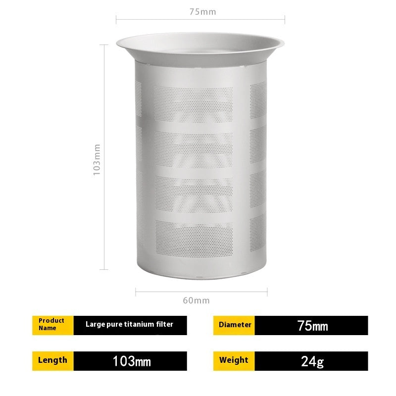Pure Titanium Ultra-dense Tea Filter Tea Funnel Mesh Tea Utensils