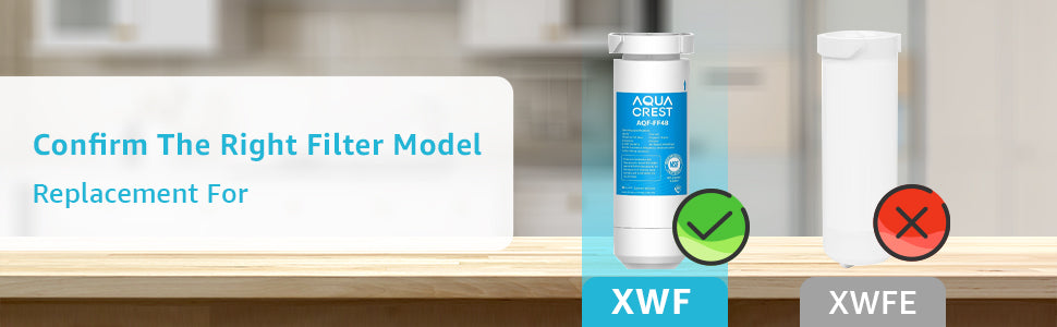 AQUA CREST XWF Replacement for GE® XWF, NSF Certified Refrigerator Water Filter