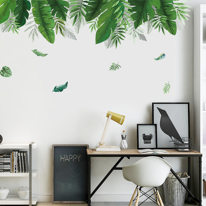 Wall Stickers Nordic Green Plants Ins Wind