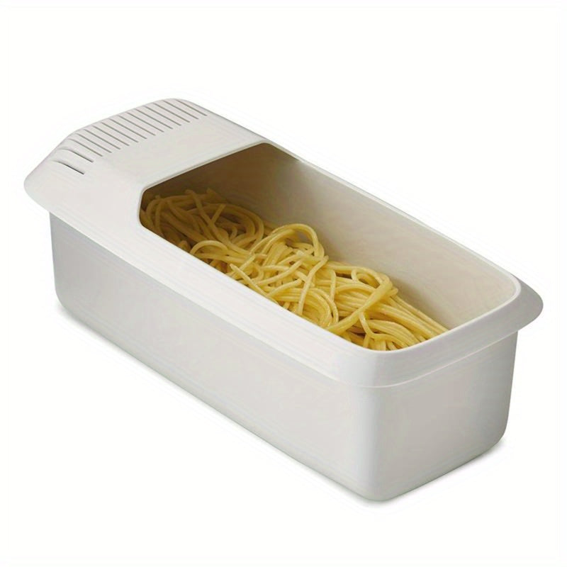 1pc, Microwave Pasta Cooker, Microwave Pasta Cooker With Strainer, Heat Resistant Pasta Boat Steamer, Spaghetti Noodle Cooking Box Tool, Kitchen Utensils, Apartment Essentials, College Dorm Essentials, Ready For School, Back