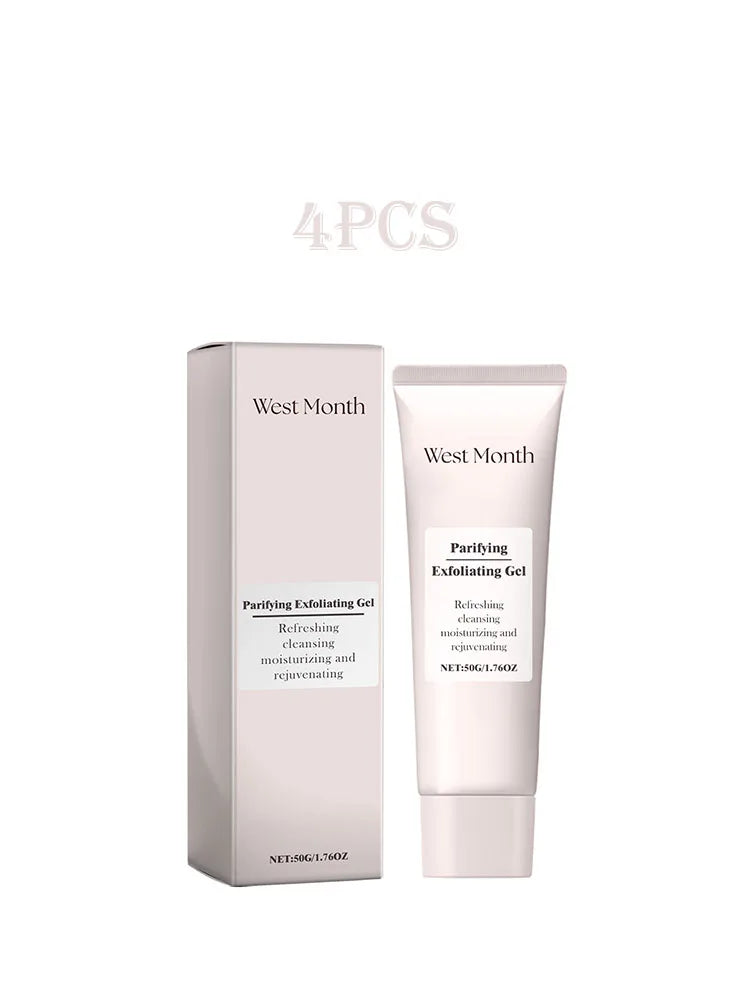 West&Month 50g Purifying Exfoliating Gel Cleaning Pores Blackhead Dark Dead Skin Remover Repair Cleans Dirt Oil Face Body Gel