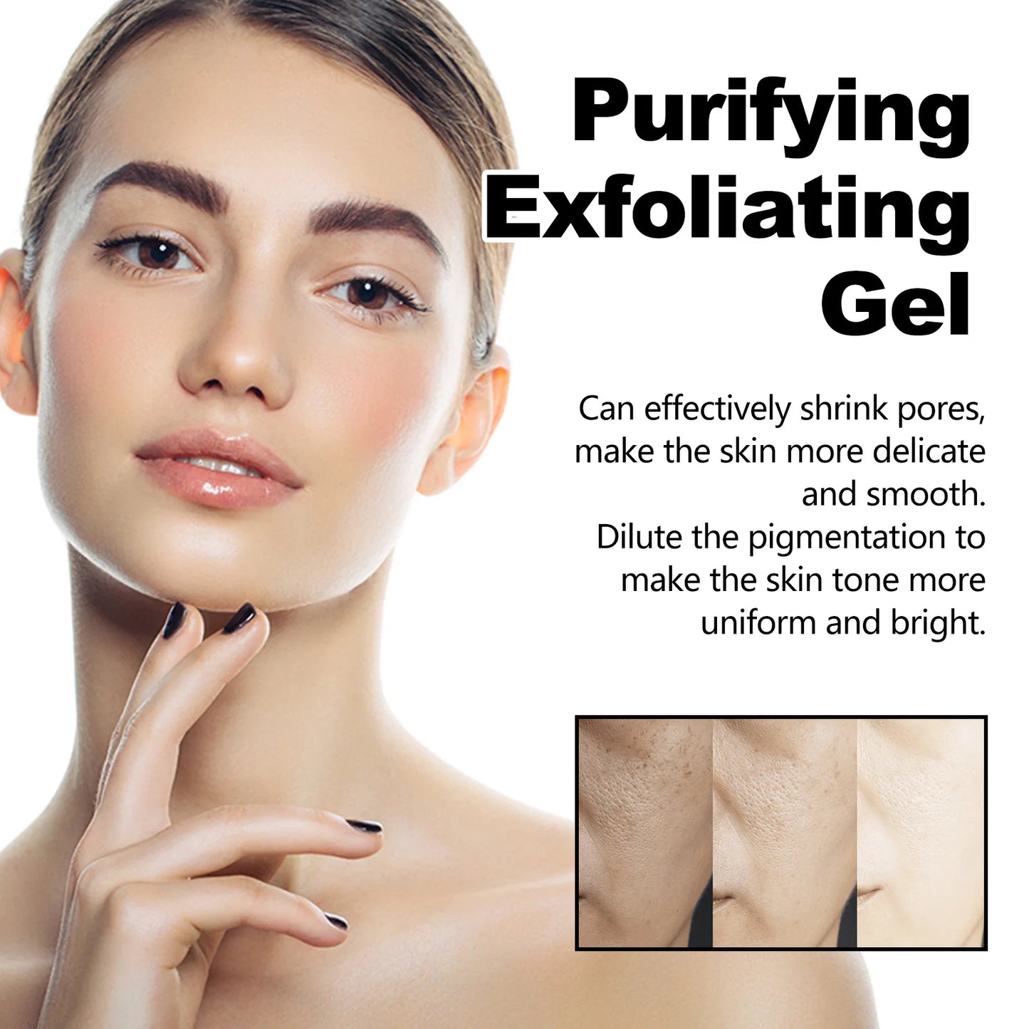 West&Month 50g Purifying Exfoliating Gel Cleaning Pores Blackhead Dark Dead Skin Remover Repair Cleans Dirt Oil Face Body Gel