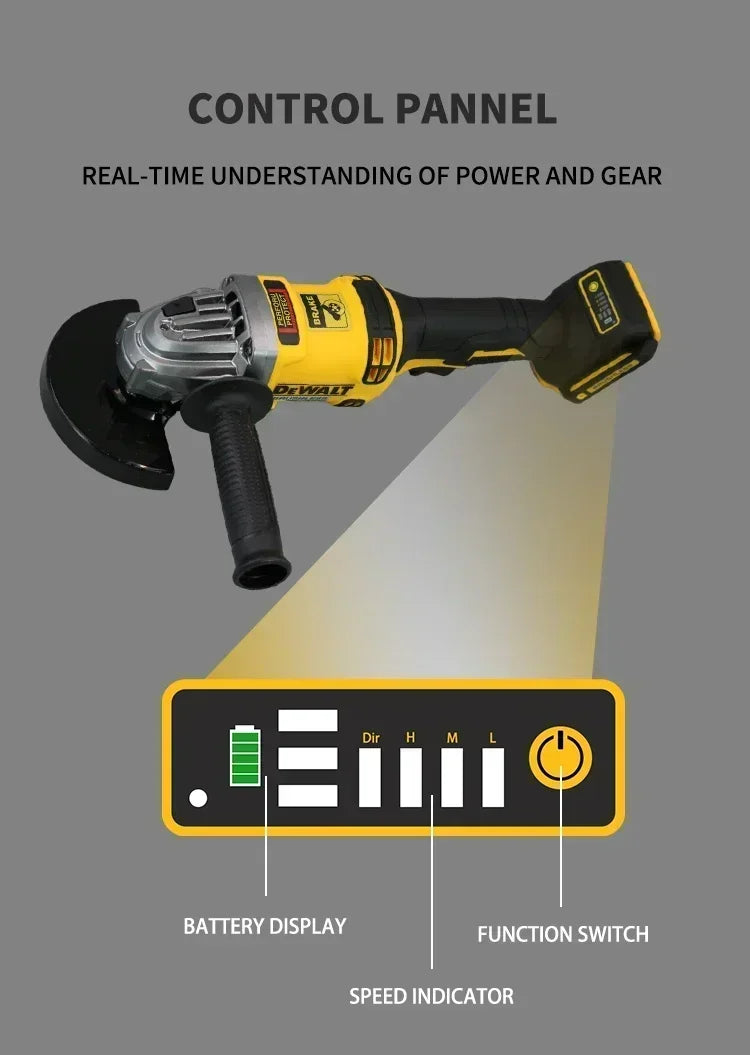 Dewalt DCG 100/125/150MM Impact Polishing Machine Cutting Machine Wireless DIY Woodworking DEWALT Electric Tool Cutting Tools